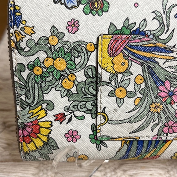 Tory Burch RARE Emerson Paradise Floral Zip Wallet / Wristlet - Picture 7 of 14
